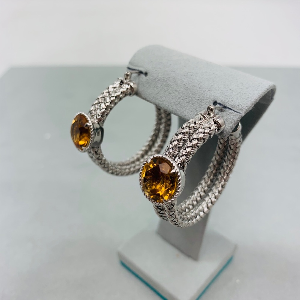 Citrine Hoop Earrings